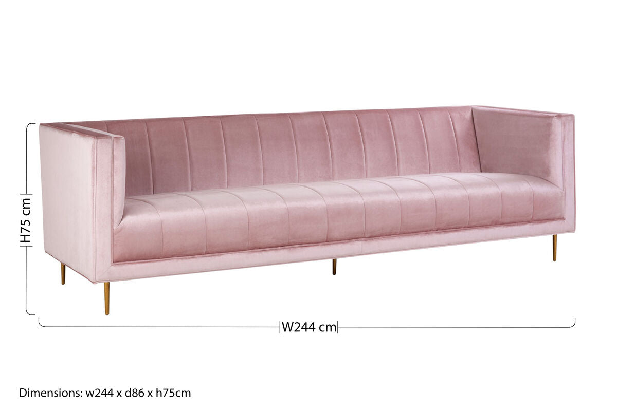 3 Seater Pink Sofa | Otylia
