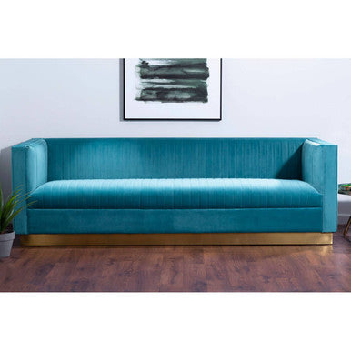 Opal 3 Seat Light Blue Sofa