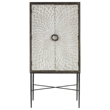 Milan Two Door Elm Wood Wine Cabinet