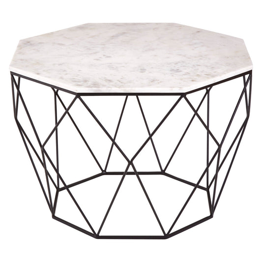 White Marble Top Octagon Table, Shalimar