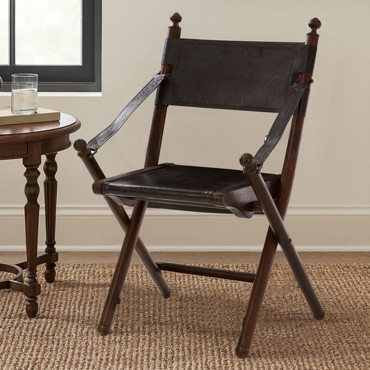 Inca Teak And Black Folding Chair