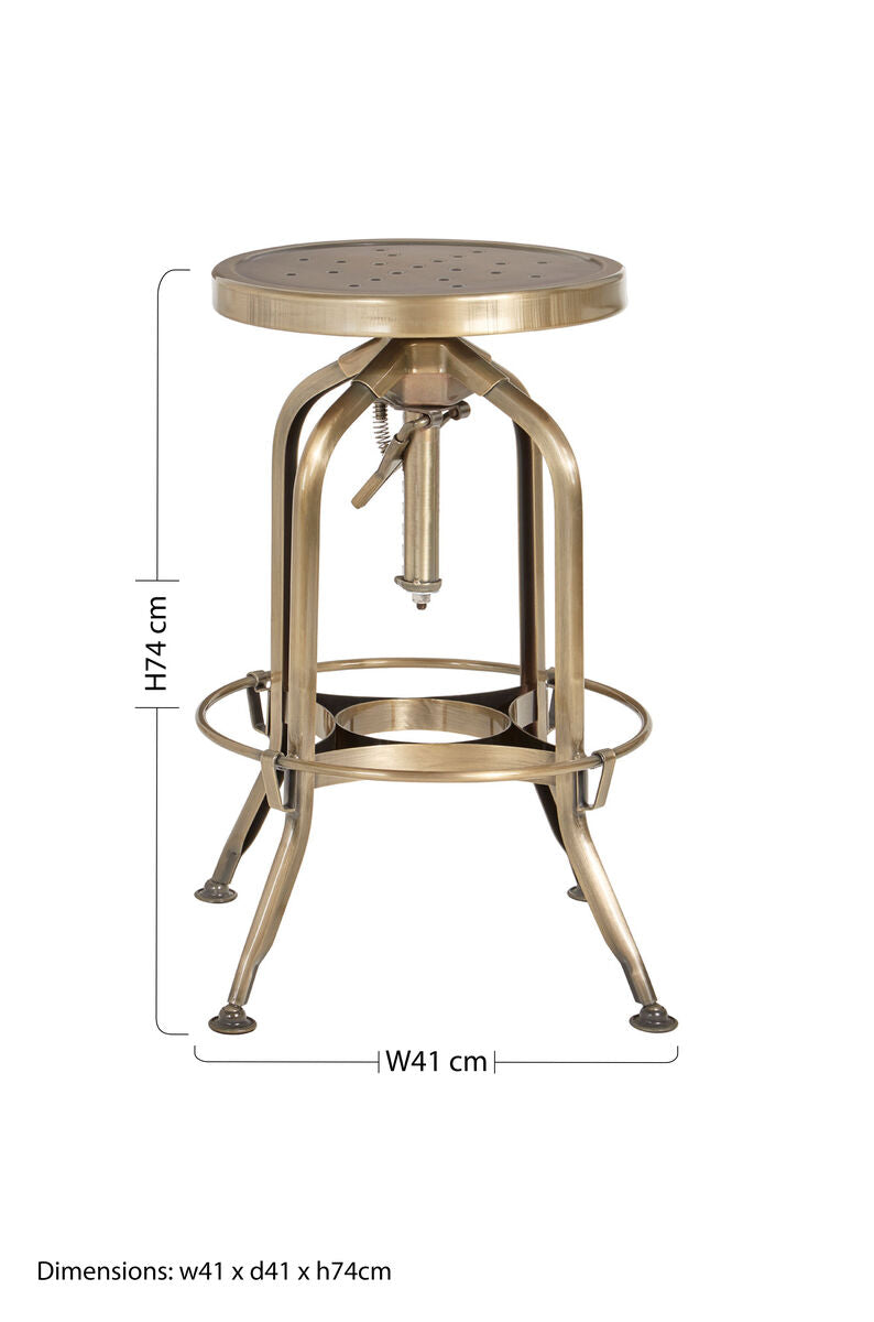 Gator Brass Adjustable Stool