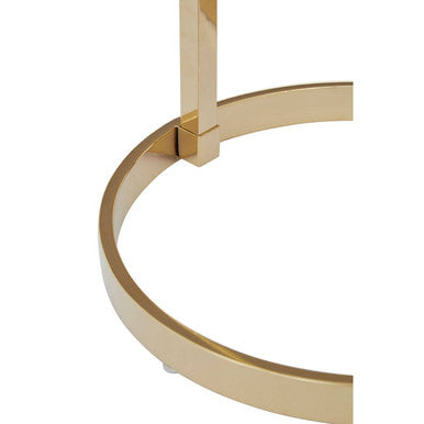 Oria End Table With Black Marble Effect Glass Top