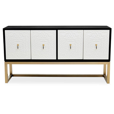 Black and White Four Door Sideboard | Dumas