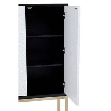 Black and White Two Door Cabinet | Dumas