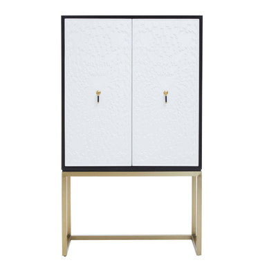 Black and White Two Door Cabinet | Dumas