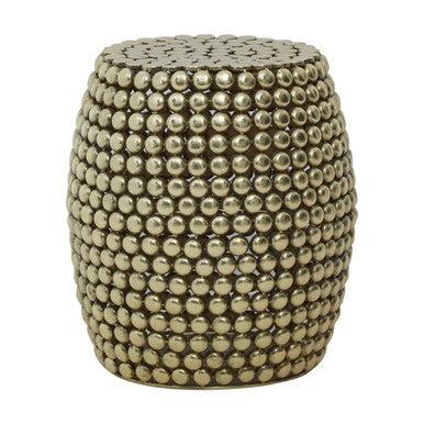 Templar Gold Finish Stool and Side Table