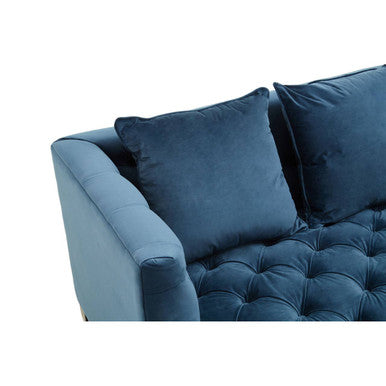 Sefira 3 Seat Navy Fabric Sofa