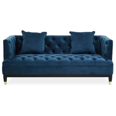 2 Seater Navy Fabric Sofa | Sefira