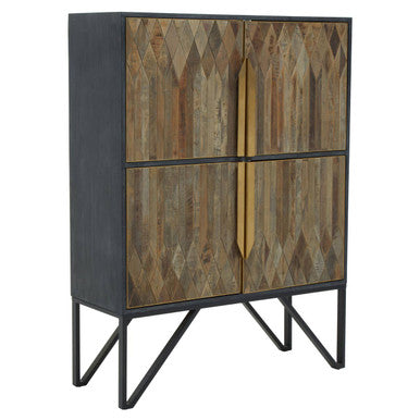 Textured Wooden Cabinet | Zarina