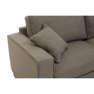 3 Seater Grey Fabric Sofa, Valensole