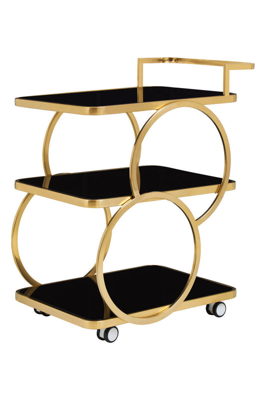 Alvaro Gold Finish Drinks Trolley