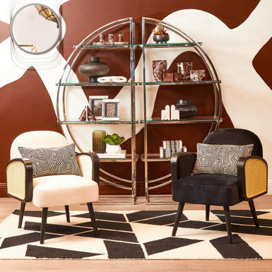 Hala Natural Velvet Armchair