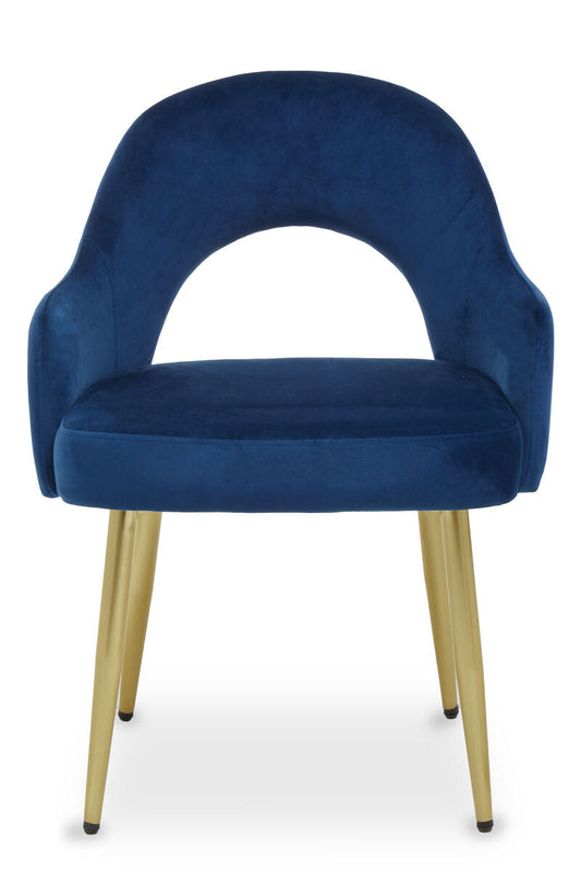 Midnight Blue Velvet Dining Chair | Dani