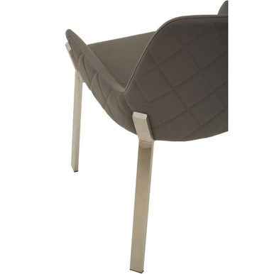 Grey Faux Leather Dining Chair | Gilden