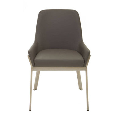 Grey Faux Leather Dining Chair | Gilden
