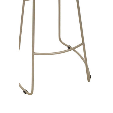 Acacia Wood and Antique Silver Bar Stool | Nandri