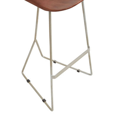 Acacia Wood with Antique Silver Frame Bar Stool | Nandri