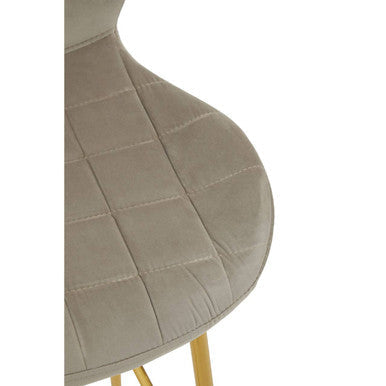 Mink Velvet Bar Chair | Warton