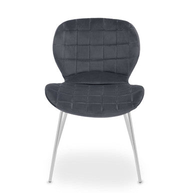 Warton Grey Velvet Dining Chair