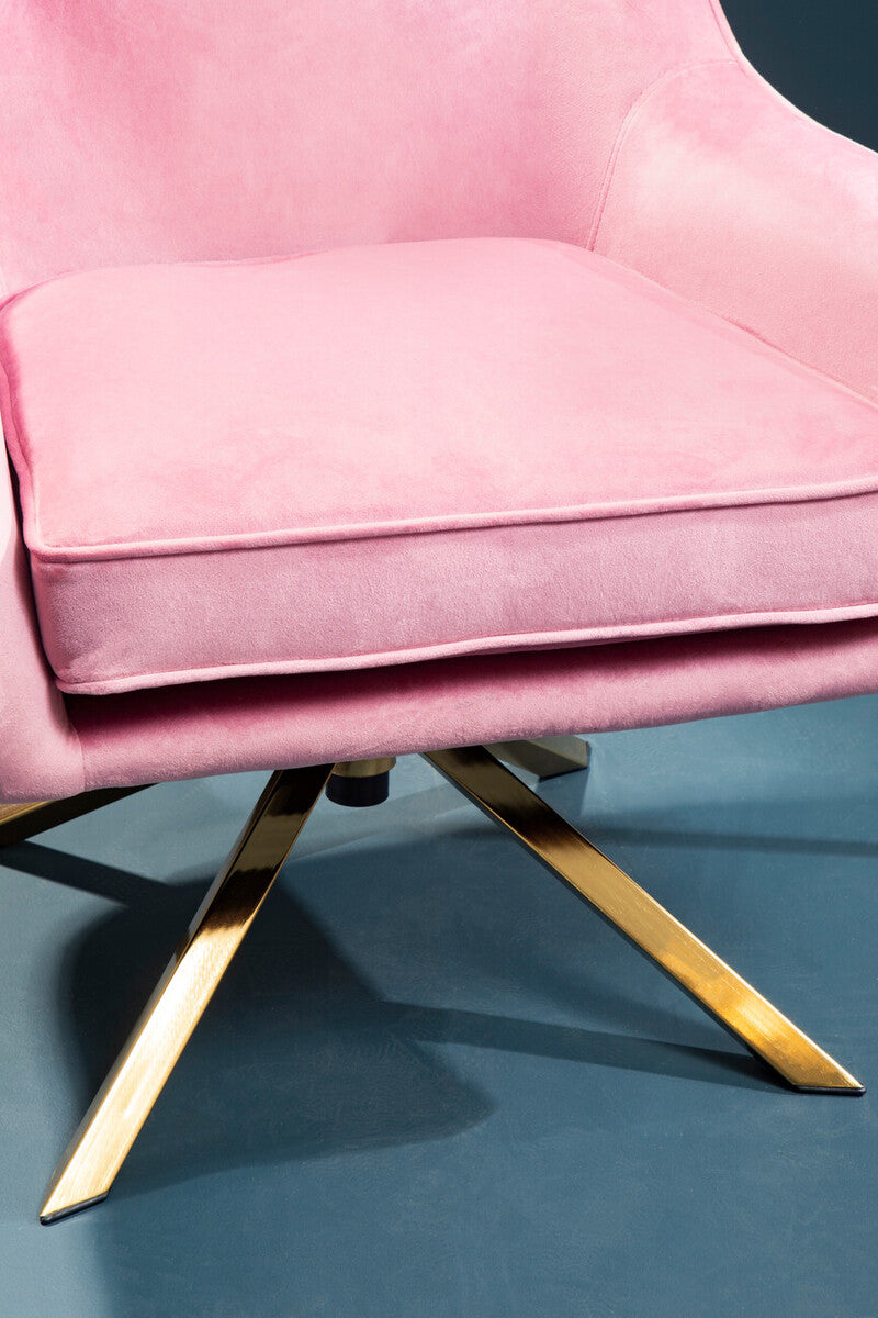 Pink Velvet Swivel Chair | Avery