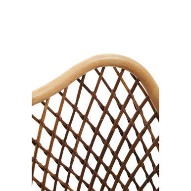 Manado Black Iron Chair with Open Weave Design