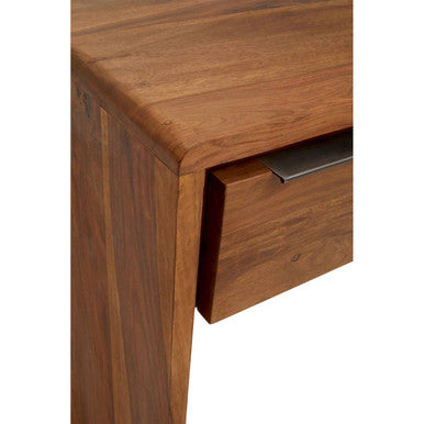 Brown Sheesham and Acacia Wood Console Table with Two Storage Drawers | Surati