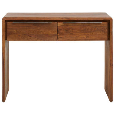 Brown Sheesham and Acacia Wood Console Table with Two Storage Drawers | Surati