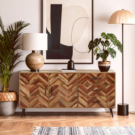 Boho Two Door Mango Wood Sideboard
