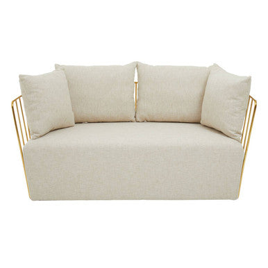 2 Seater Natural Fabric Sofa | Azalea