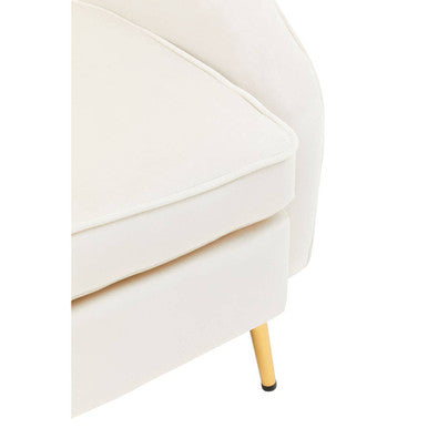 Yasmeen Beige Velvet Armchair