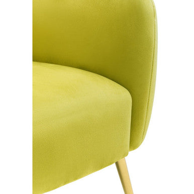 Yasmeen Olive Velvet Armchair