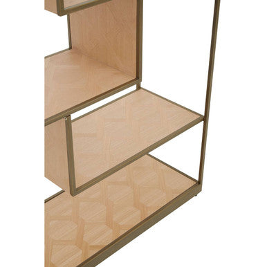 Grenoble Brushed Brass Multi Tier Shelving Unit