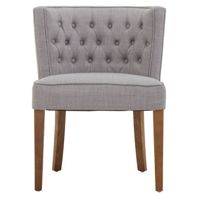 Grey Fabric Curved Dining Chair | Parkside