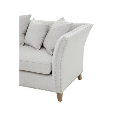 3 Seater Grey Fabric Sofa | Sutton