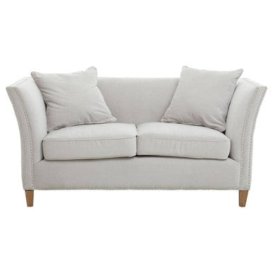 2 Seater Grey Fabric Sofa, Sutton