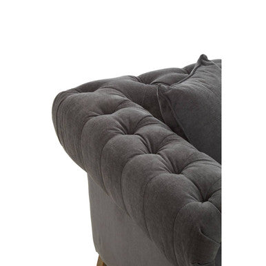 2 Seater Grey Fabric Sofa | Spencer