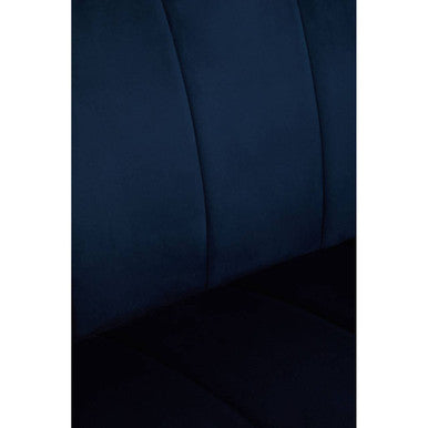 2 Seater Midnight Blue Velvet Sofa, Siena