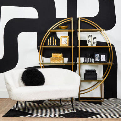 Yazmin Two Seat Sofa With Black Finish Legs