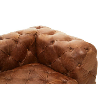 Brown Leather Right Arm Modern Chesterfield Modular Sofas | Hoxton