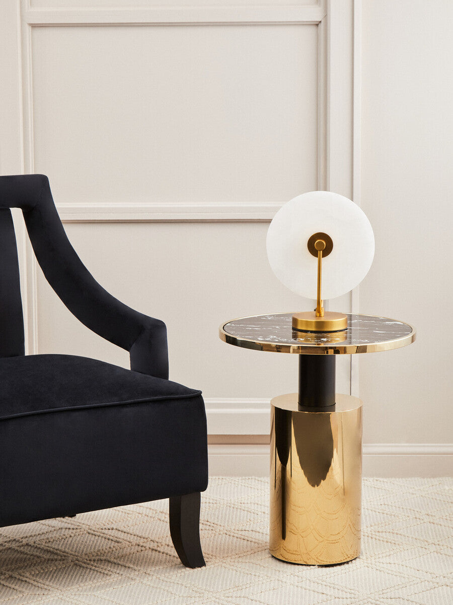 Faye Black Velvet Chair with Wooden Legs