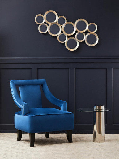 Oria Clear Glass Silver Base Side Table