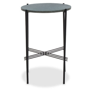 Green Marble Top Round Side Table | Mandoli