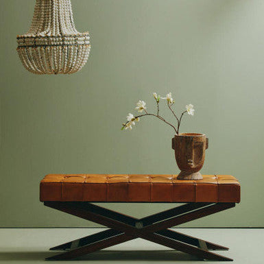 Inca Bench With Cross Base