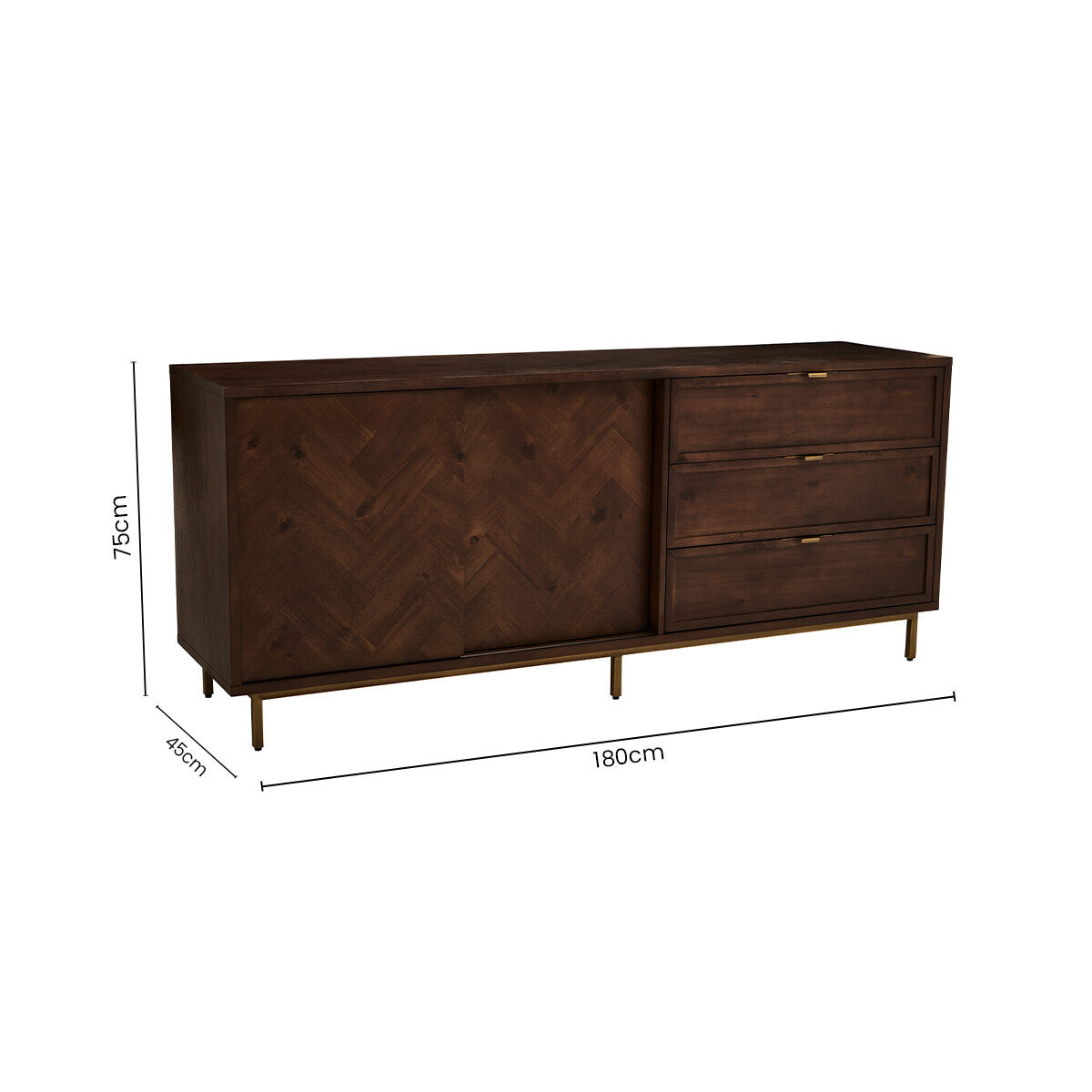Acacia Wood Effect Sideboard | Brando