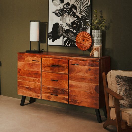 Nashik Large Acacia Wood Sideboard