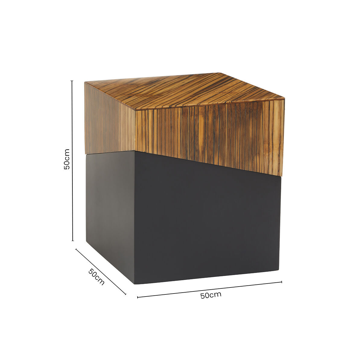 Square Side Table with Black Finish | Gabor