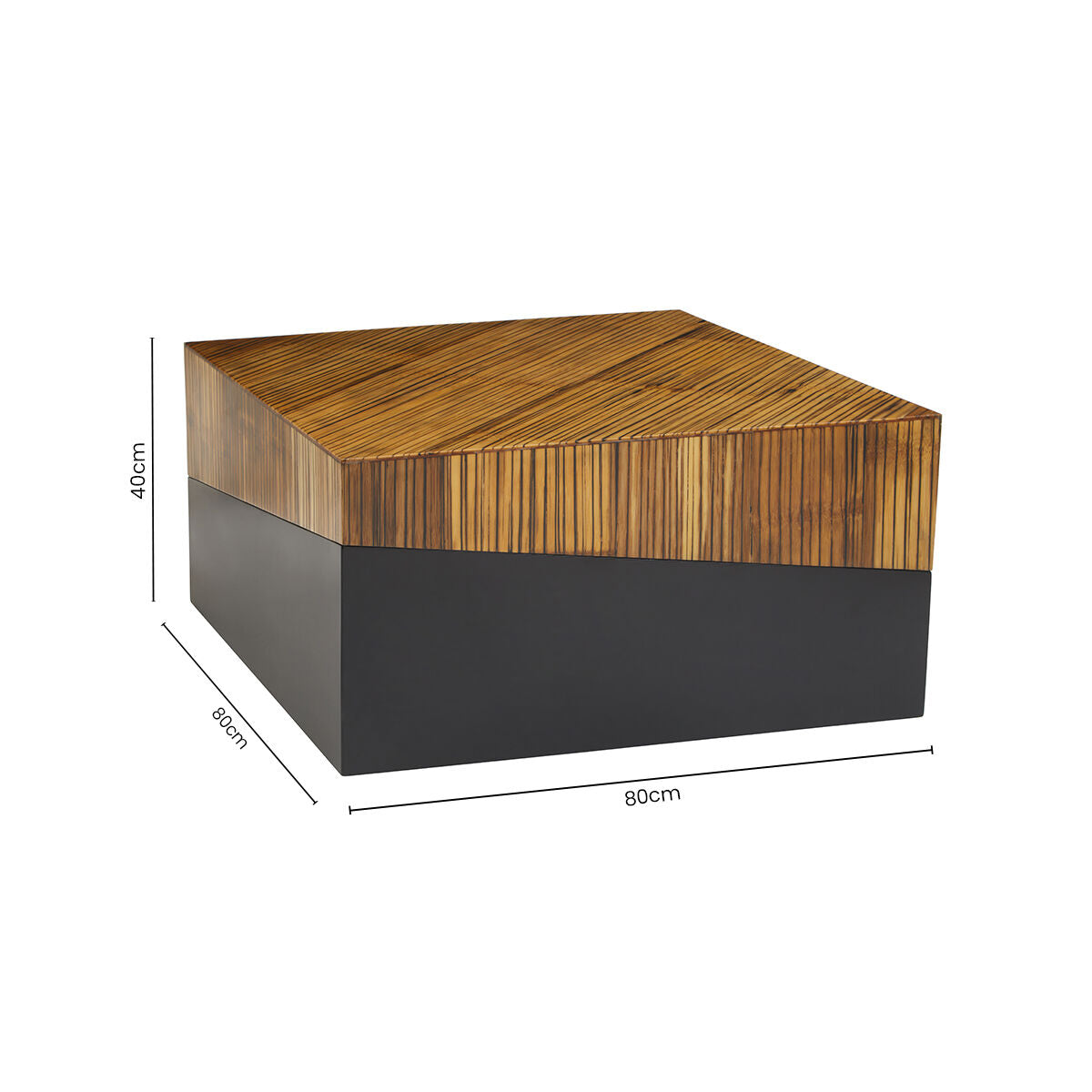 Square Coffee Table with Black Finish | Gabor