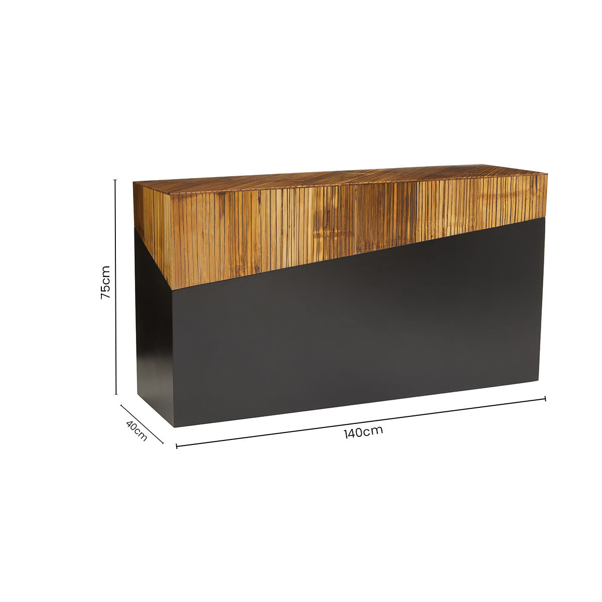 Ebony and Natural Console Table | Gabor