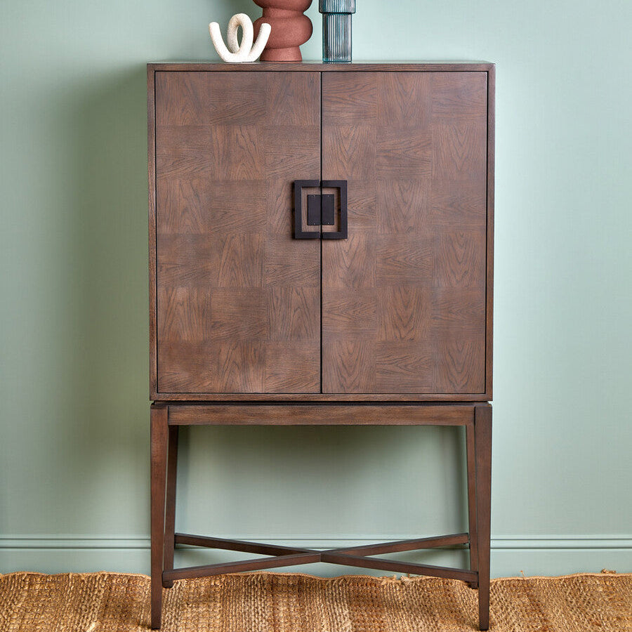Dimaro Antique Grey Finish 2 Door Cabinet
